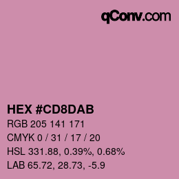 Color code: HEX #CD8DAB | qconv.com