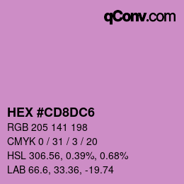 Color code: HEX #CD8DC6 | qconv.com