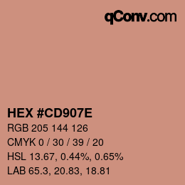 Color code: HEX #CD907E | qconv.com