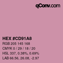Color code: HEX #CD91A8 | qconv.com