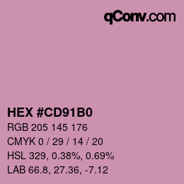 Color code: HEX #CD91B0 | qconv.com