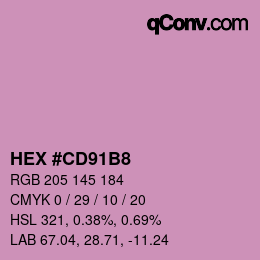 Color code: HEX #CD91B8 | qconv.com