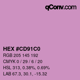 Color code: HEX #CD91C0 | qconv.com