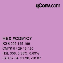 Color code: HEX #CD91C7 | qconv.com