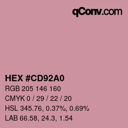 Color code: HEX #CD92A0 | qconv.com