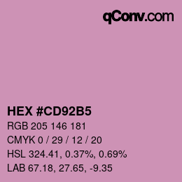 Color code: HEX #CD92B5 | qconv.com