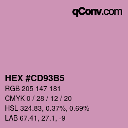 颜色代码: HEX #CD93B5 | qconv.com