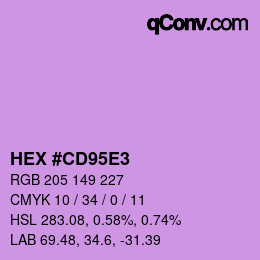 Color code: HEX #CD95E3 | qconv.com