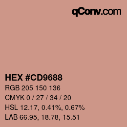 Color code: HEX #CD9688 | qconv.com