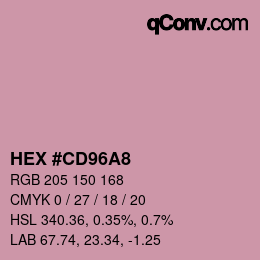Color code: HEX #CD96A8 | qconv.com