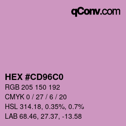 Color code: HEX #CD96C0 | qconv.com
