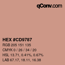 Color code: HEX #CD9787 | qconv.com