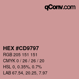 Color code: HEX #CD9797 | qconv.com