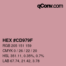 Color code: HEX #CD979F | qconv.com