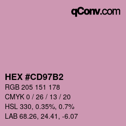 Color code: HEX #CD97B2 | qconv.com
