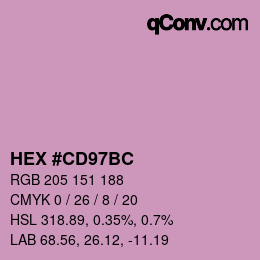 Color code: HEX #CD97BC | qconv.com