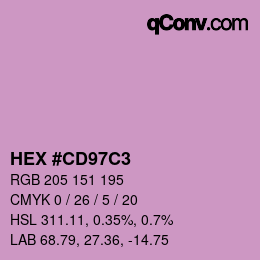 Color code: HEX #CD97C3 | qconv.com