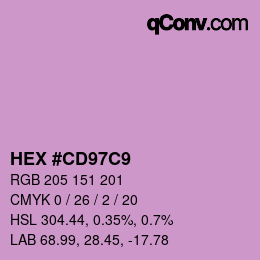 Color code: HEX #CD97C9 | qconv.com