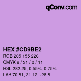カラーコード: HEX #CD9BE2 | qconv.com