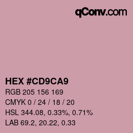 Color code: HEX #CD9CA9 | qconv.com
