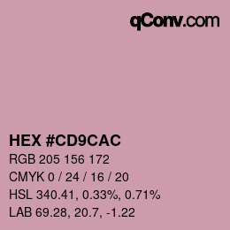 Color code: HEX #CD9CAC | qconv.com