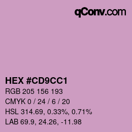 カラーコード: HEX #CD9CC1 | qconv.com