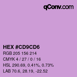 Color code: HEX #CD9CD6 | qconv.com