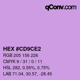 Color code: HEX #CD9CE2 | qconv.com