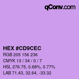 Color code: HEX #CD9CEC | qconv.com