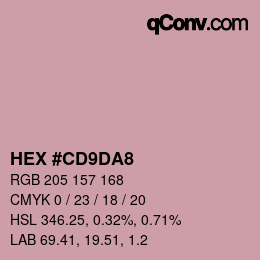 颜色代码: HEX #CD9DA8 | qconv.com