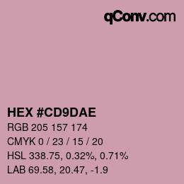 Color code: HEX #CD9DAE | qconv.com