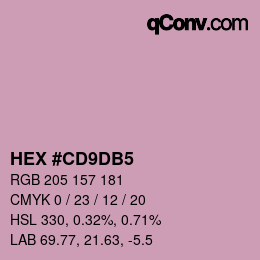 颜色代码: HEX #CD9DB5 | qconv.com