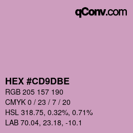 Color code: HEX #CD9DBE | qconv.com