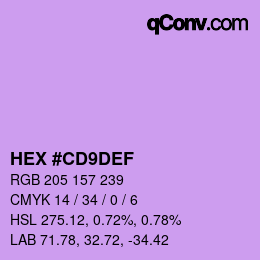 Color code: HEX #CD9DEF | qconv.com