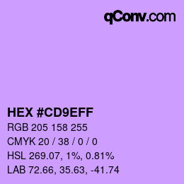 Color code: HEX #CD9EFF | qconv.com
