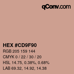 Farbcode: HEX #CD9F90 | qconv.com