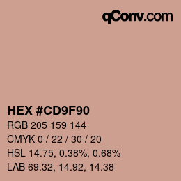 Color code: HEX #CD9F90 | qconv.com