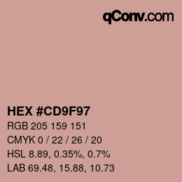 Color code: HEX #CD9F97 | qconv.com