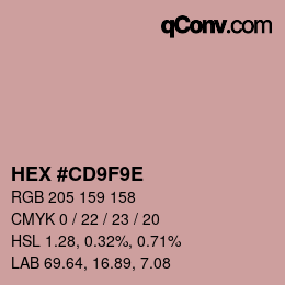 Color code: HEX #CD9F9E | qconv.com