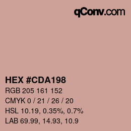 Color code: HEX #CDA198 | qconv.com