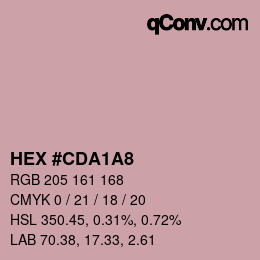 Color code: HEX #CDA1A8 | qconv.com