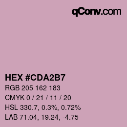 カラーコード: HEX #CDA2B7 | qconv.com