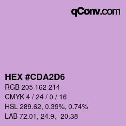 Color code: HEX #CDA2D6 | qconv.com