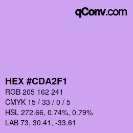 Color code: HEX #CDA2F1 | qconv.com