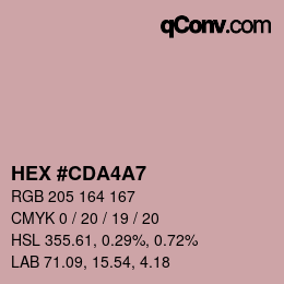 Color code: HEX #CDA4A7 | qconv.com