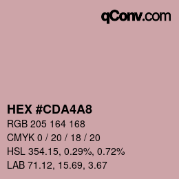 カラーコード: HEX #CDA4A8 | qconv.com