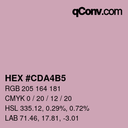 カラーコード: HEX #CDA4B5 | qconv.com