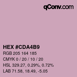 Color code: HEX #CDA4B9 | qconv.com