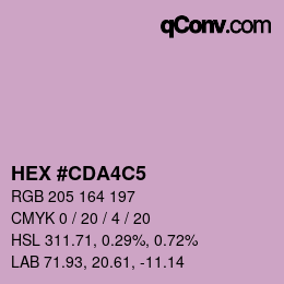 Color code: HEX #CDA4C5 | qconv.com