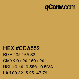 カラーコード: HEX #CDA552 | qconv.com